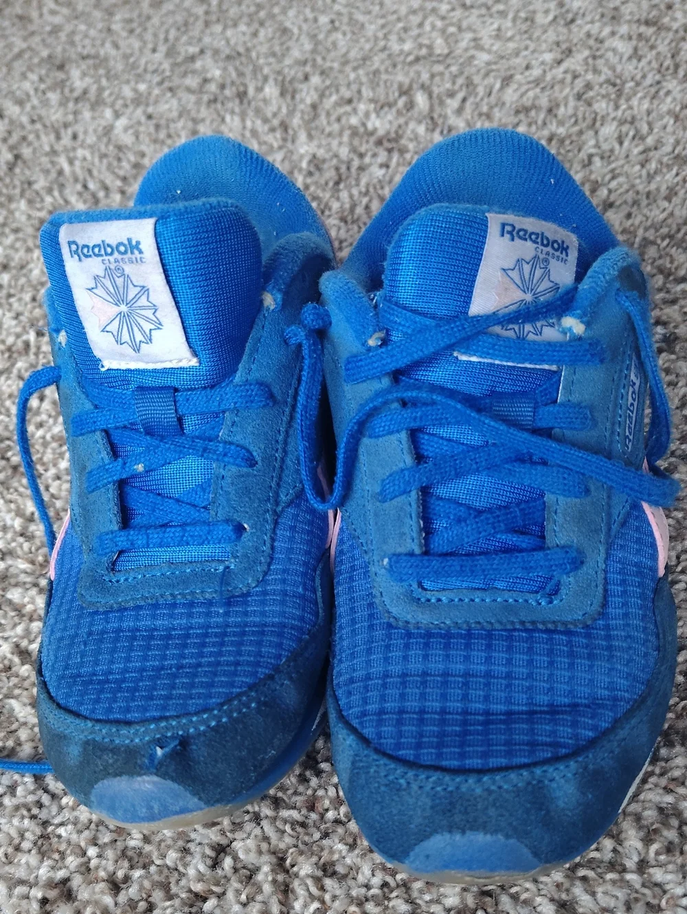 Reebok Kids Royal Blue with Light Pink Accent Sneakers Kids Size 1